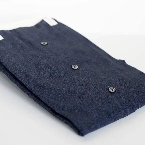 Bugatchi Classic Long Sleeve Navy Blue Shirt, Size 2X - Picture 6 of 6